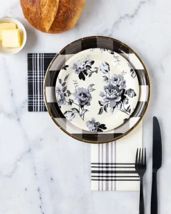 Buffalo Plaid Gingham Round Lunch Plates 8ct