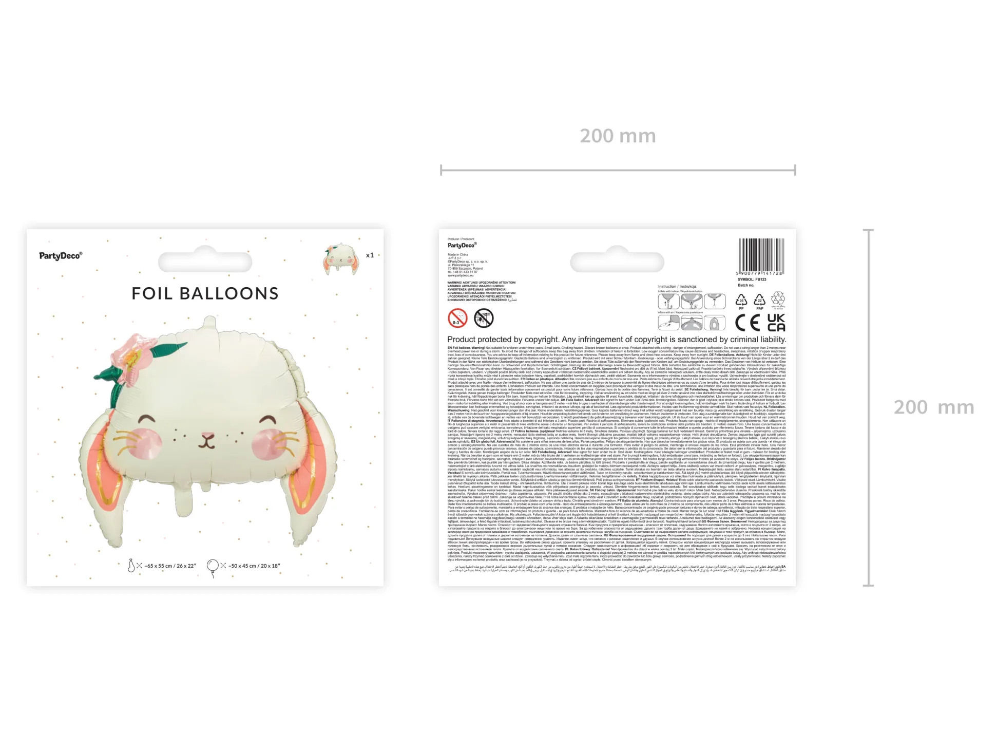 Bunny Rabbit Foil Balloon 20in