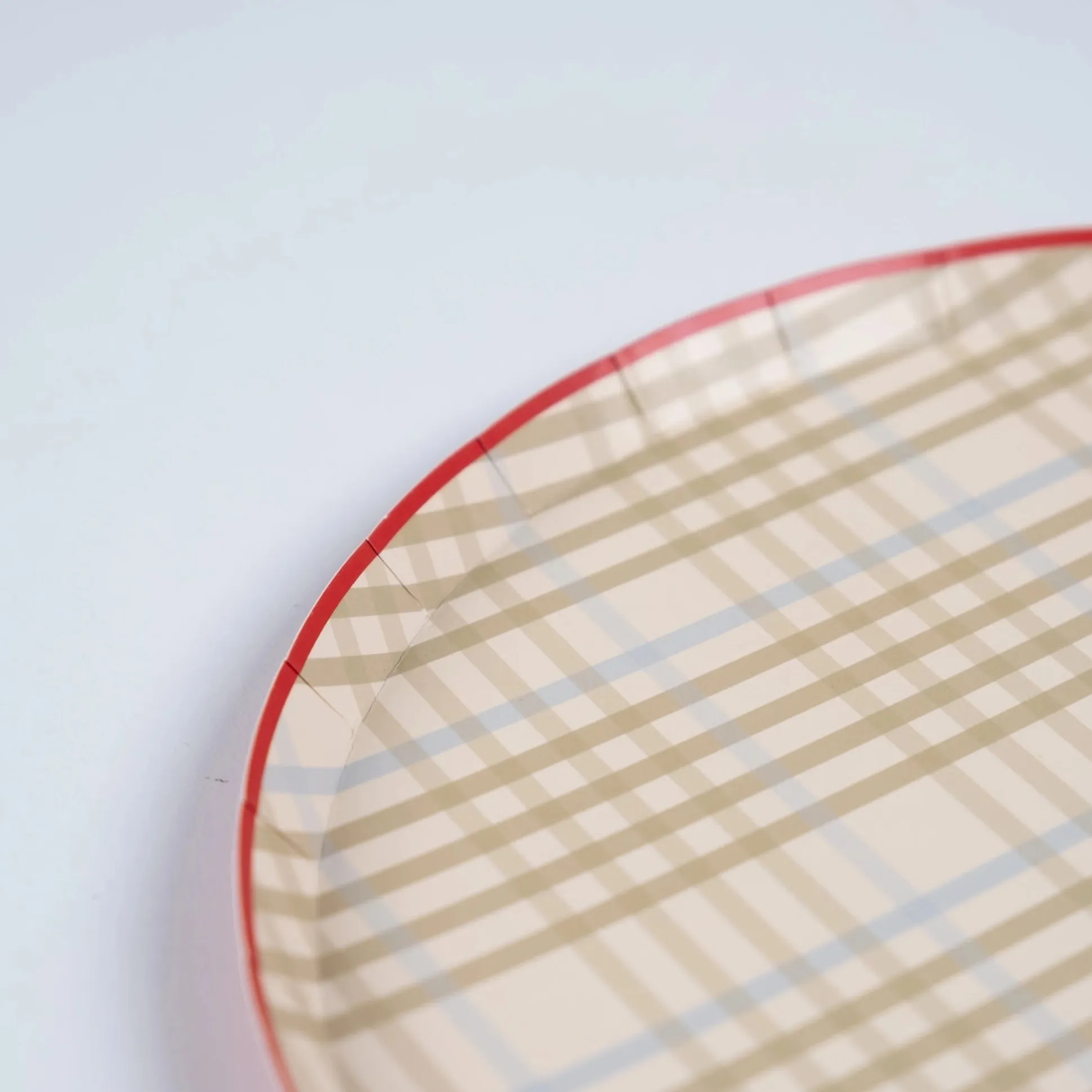 Camping Gingham Plaid Dinner Plates 8ct