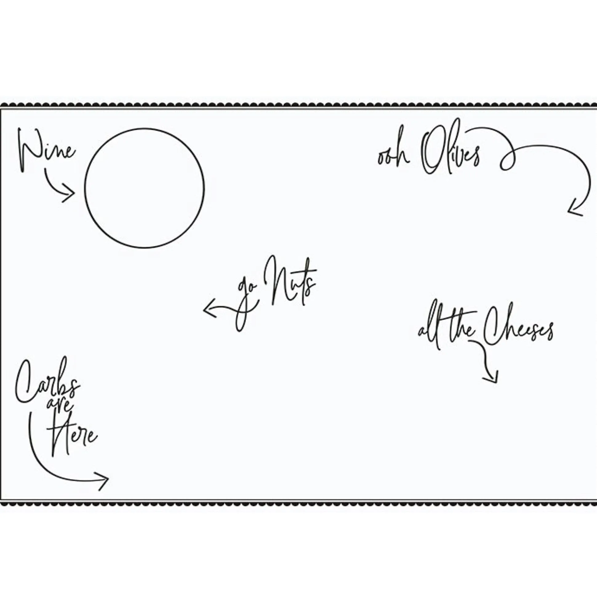 Charcuterie Layout Paper Table Decoration