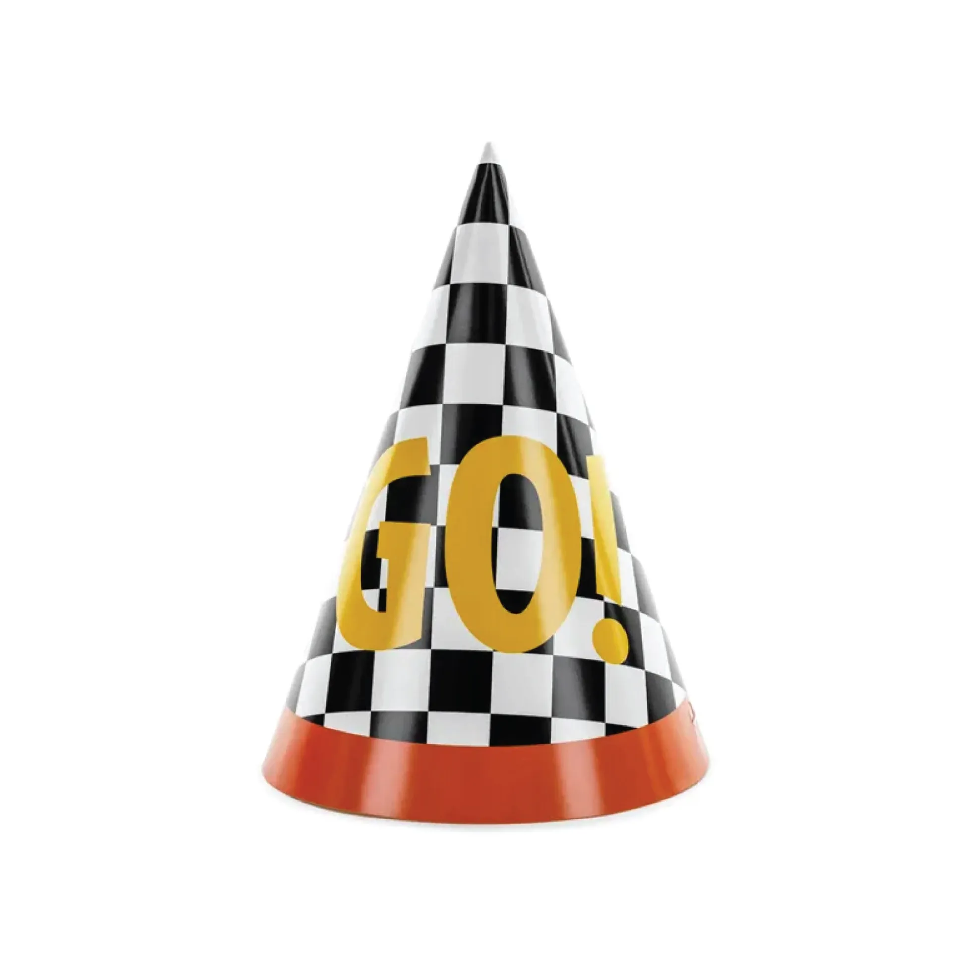 Checkered Flag Go! Race Car Party Hats 6ct