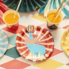 Circus Striped Dessert Plates 6ct