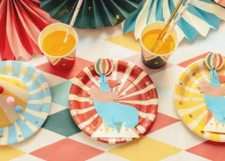 Circus Striped Dessert Plates 6ct