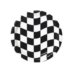 Classic Checkered Flag Dessert Plates 8ct