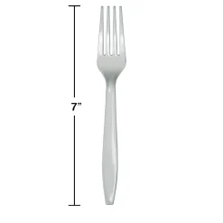 Classic Silver Plastic Forks 24ct