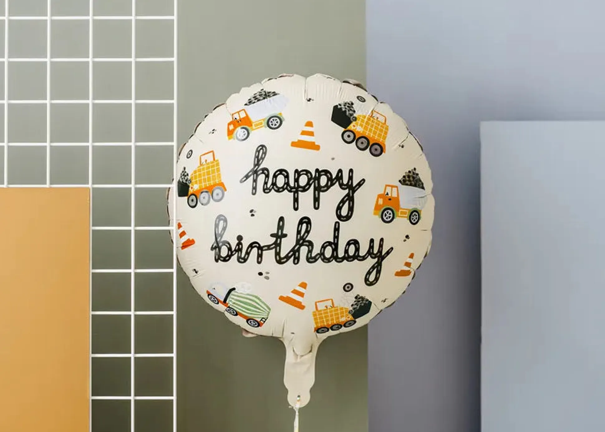 Construction Party Birthday Balloon 14in