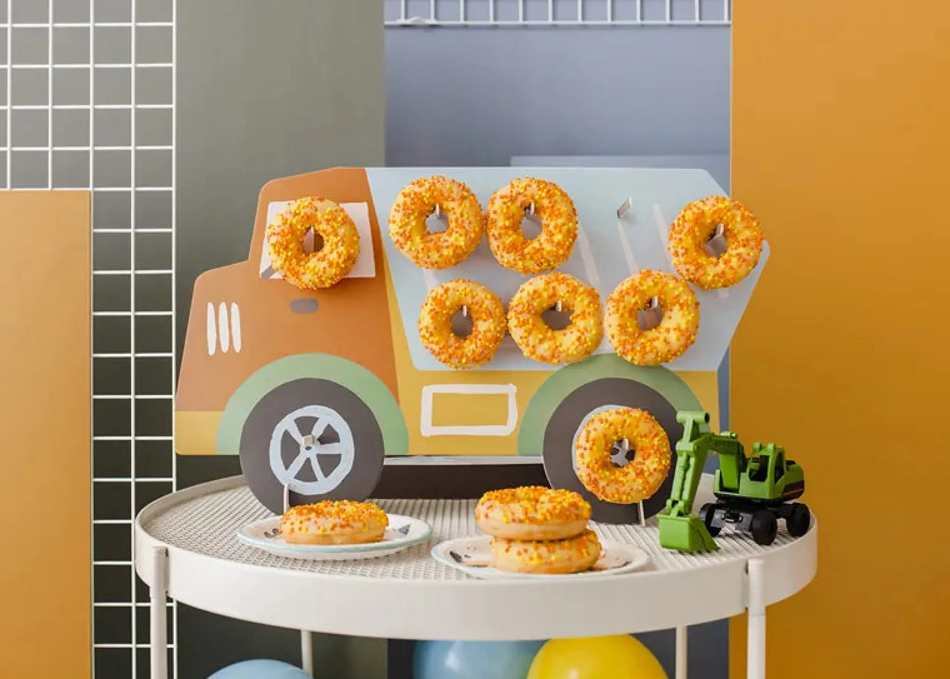 Construction Party Donut Wall