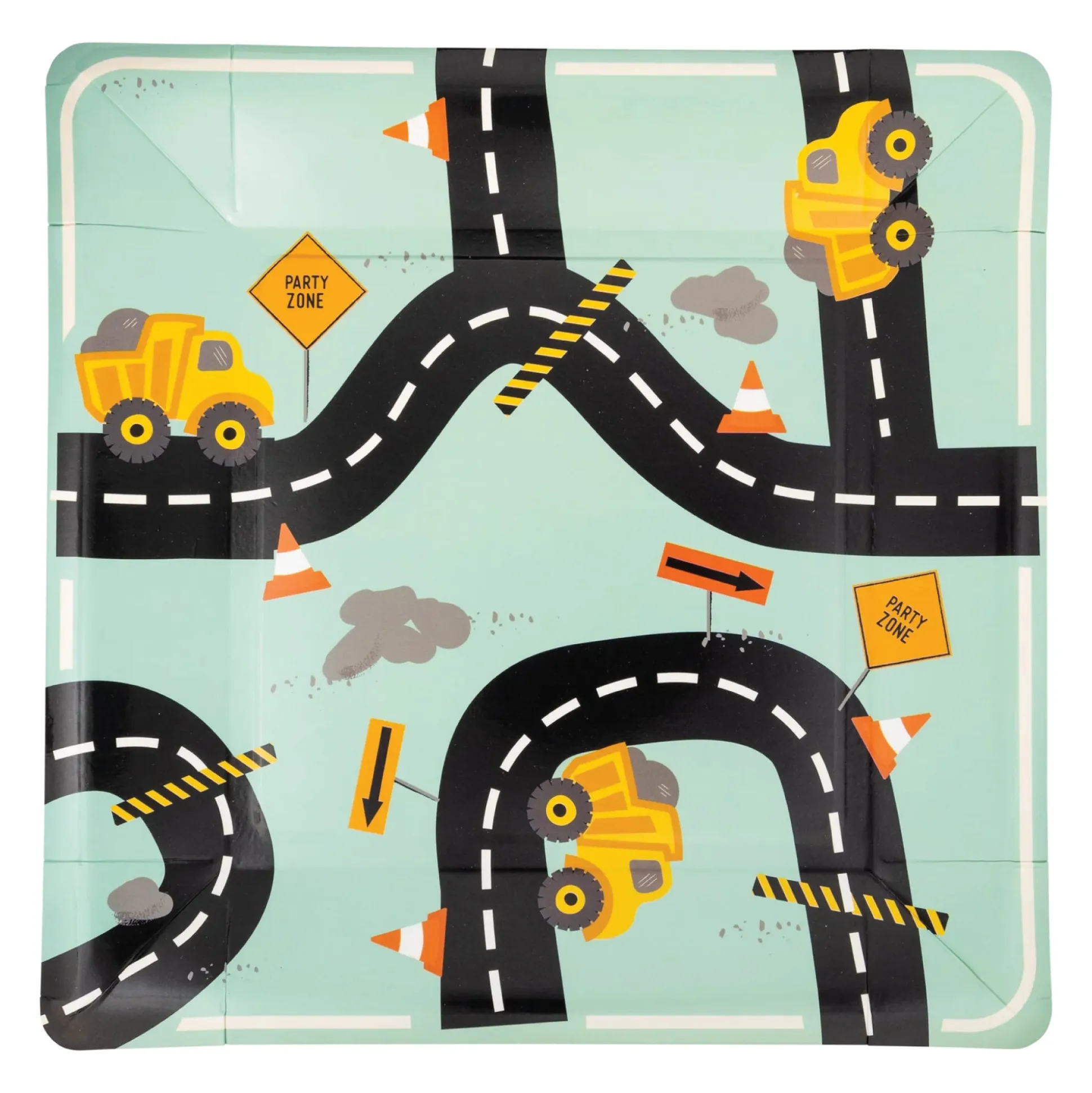 Construction Road Lunch Plates 8ct
