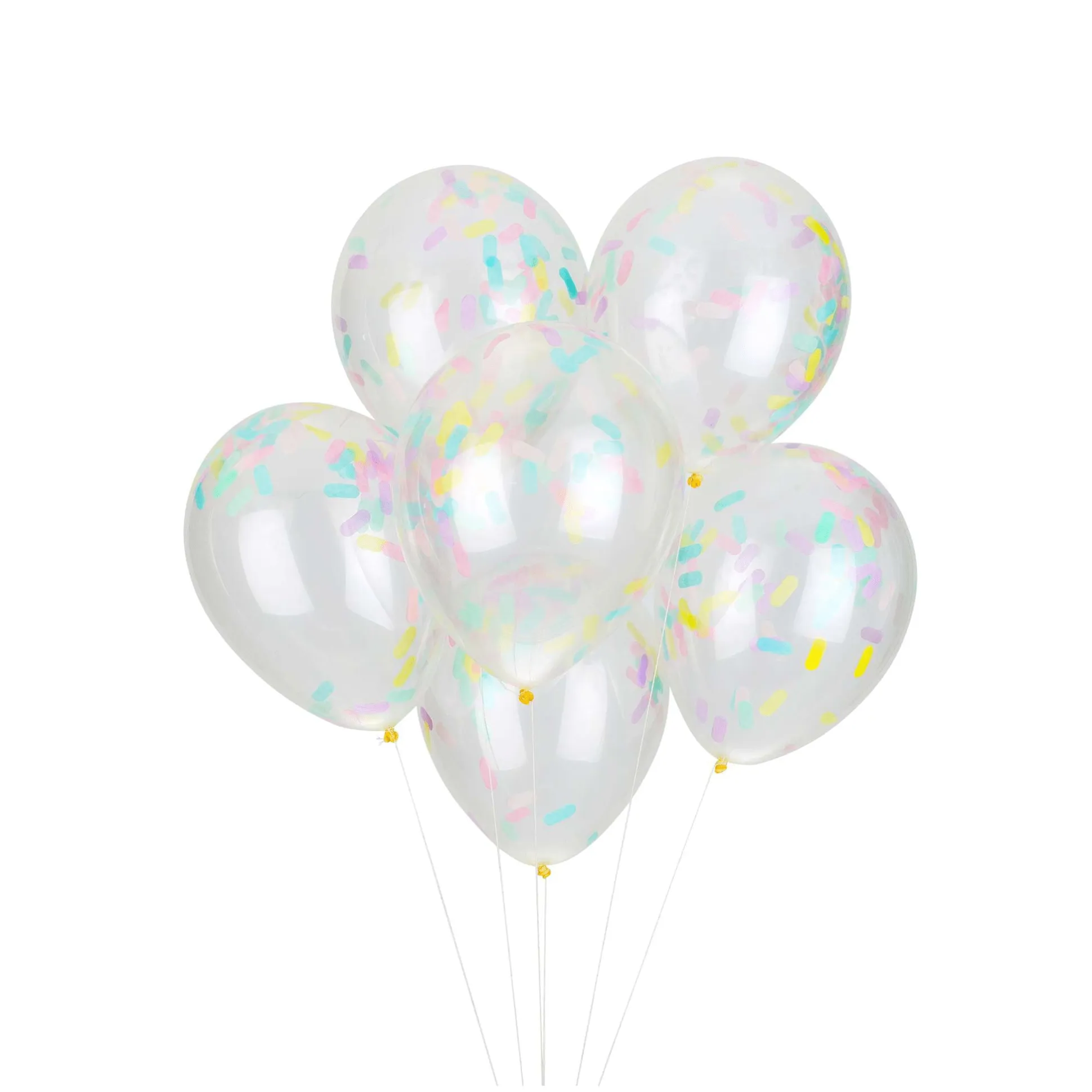 Cupcake Pastel Sprinkles Confetti Balloon Bouquet 6ct