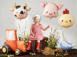 Cute Cow Face Foil Balloon 22in