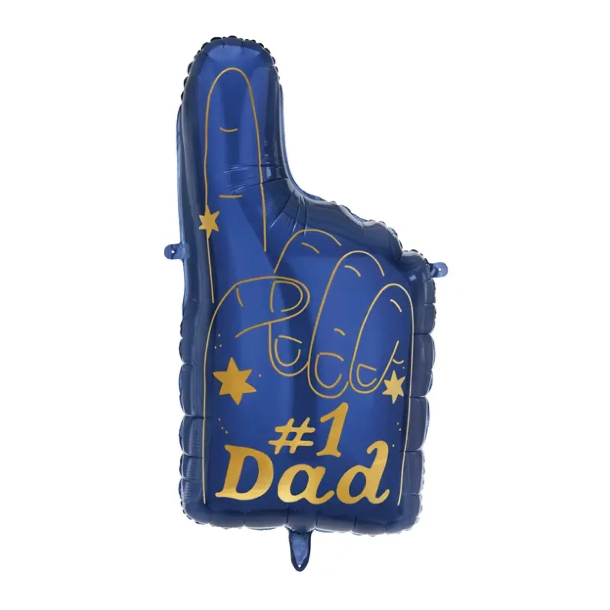#1 Dad Blue Foam Finger Foil Balloon 34in