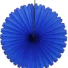 Dark Blue Tissue Paper Fan 13in