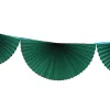 Dark Green Tissue Bunting Fan Garland 10ft