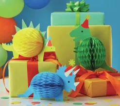 Dino Party Honeycomb Decorations 3ct