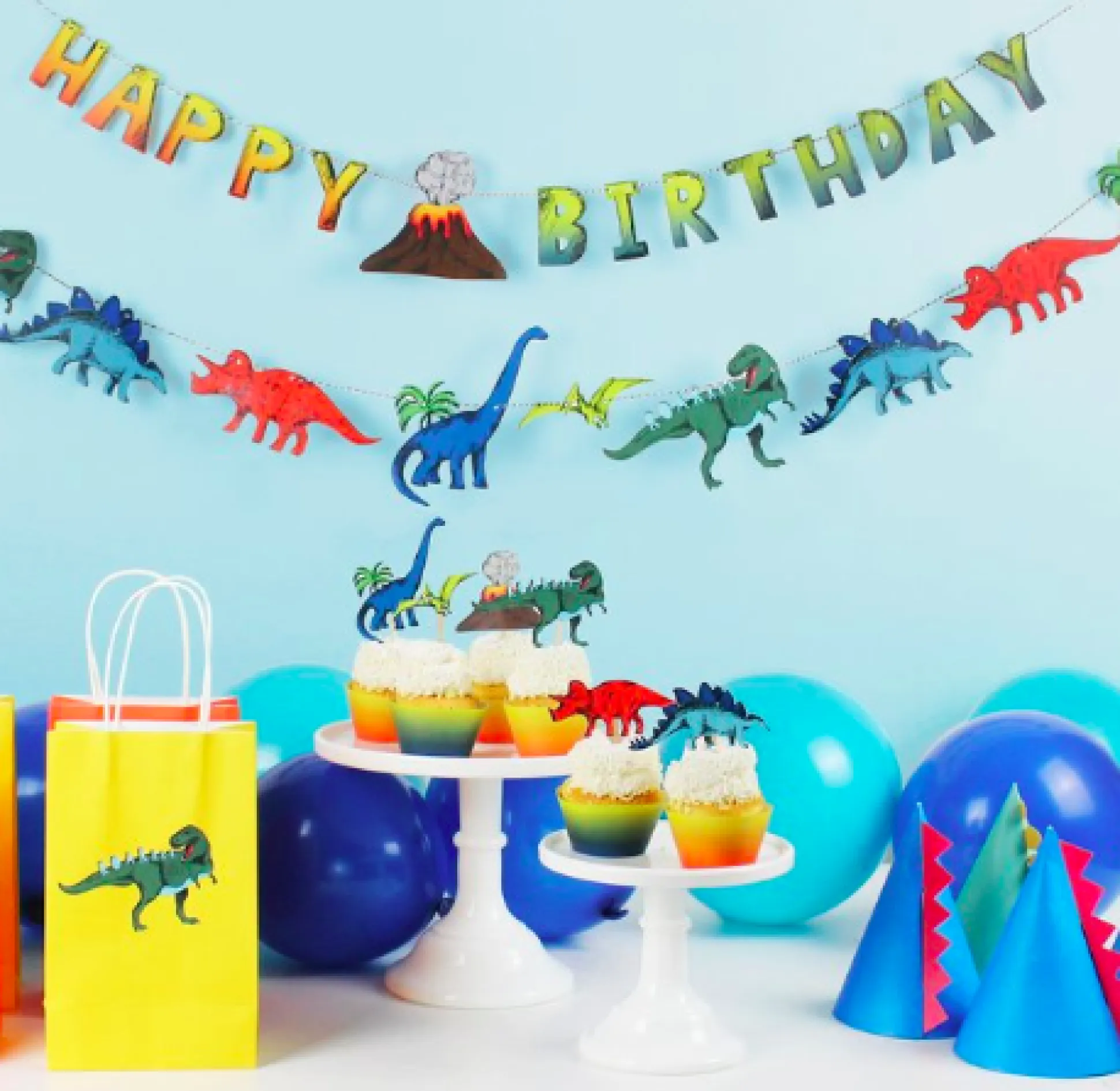 Dinosaur Birthday Age Banner