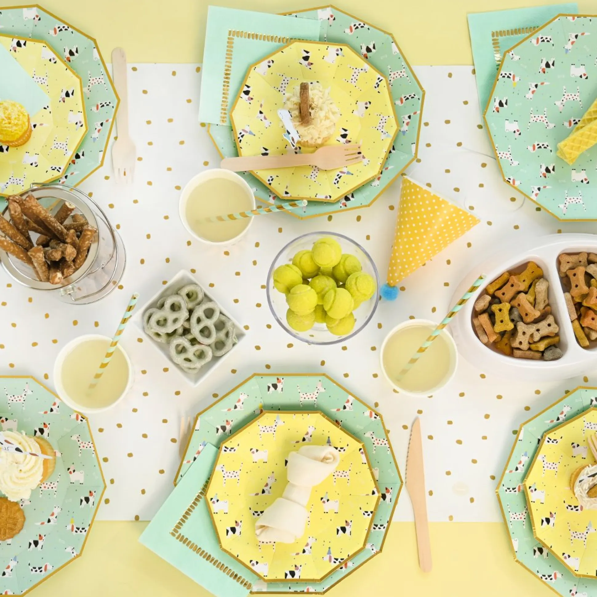 Dog Pawty Dessert Plates