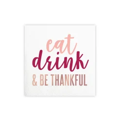 Eat, Drink & Be Thankful Dessert Napkins 20ct