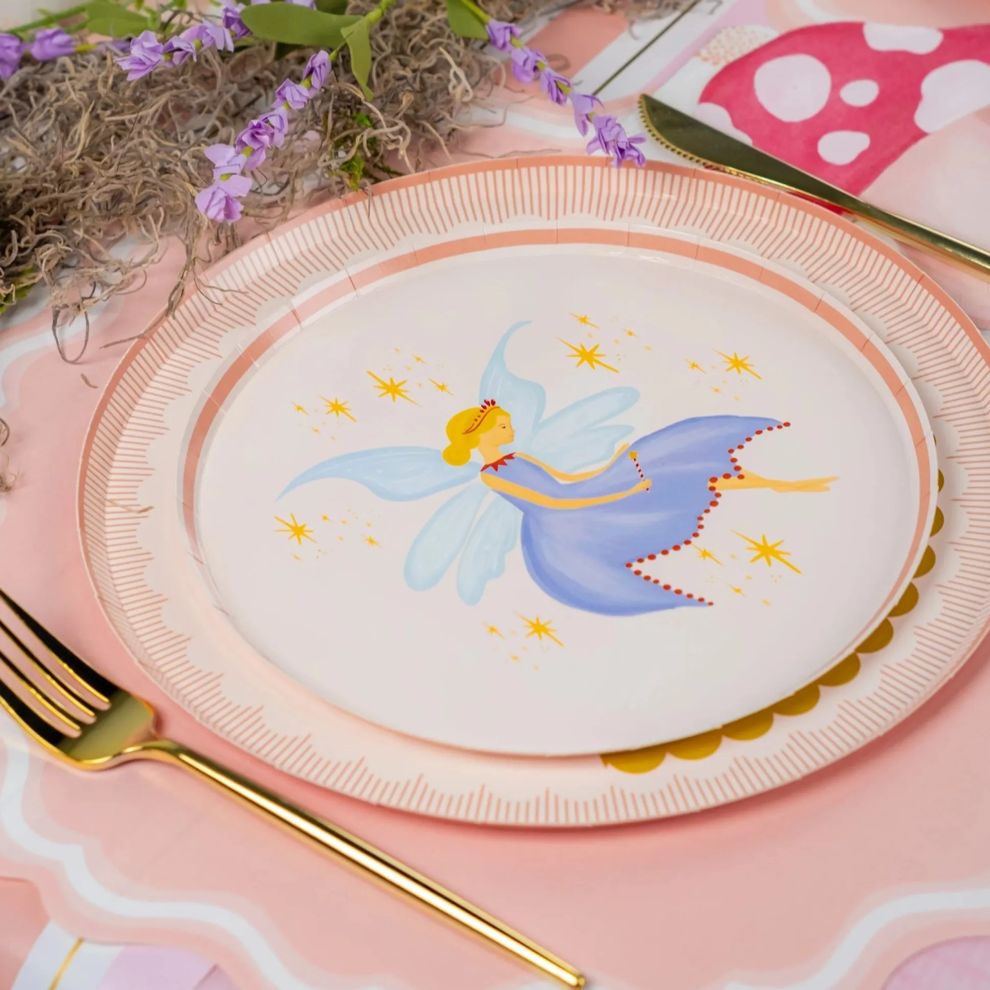 Fairy Garden Dessert Plates 8ct