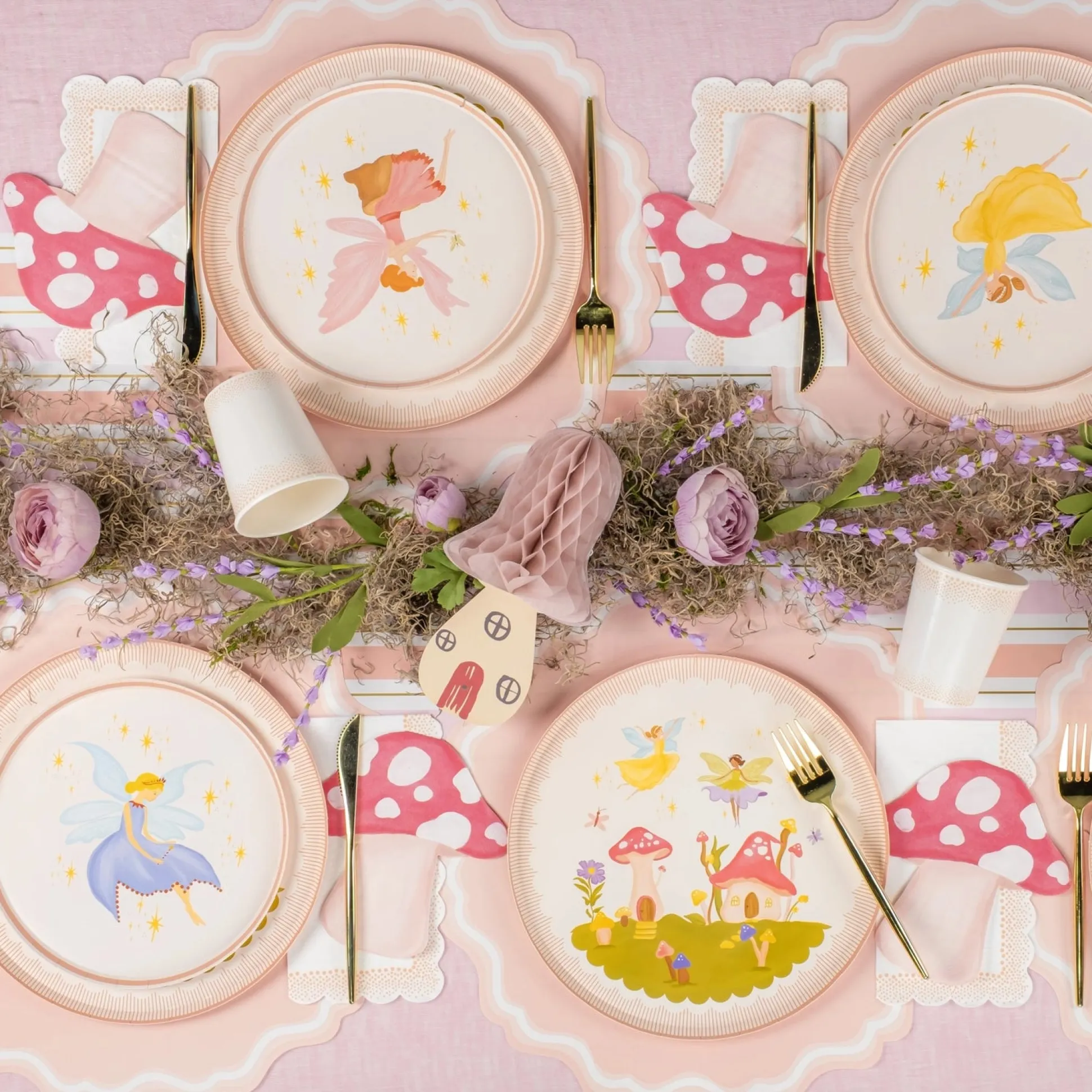Fairy Garden Dessert Plates 8ct