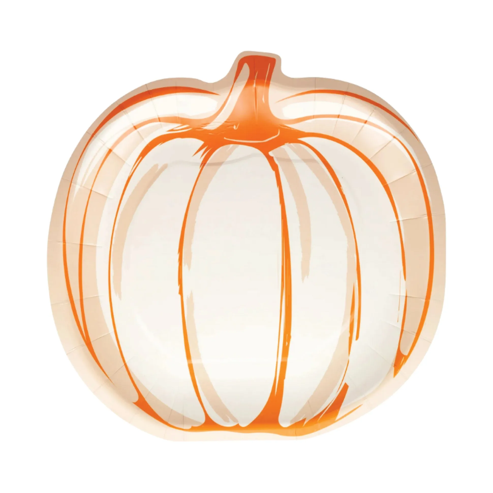 Falloween Pumpkin Round Lunch Plates 8ct