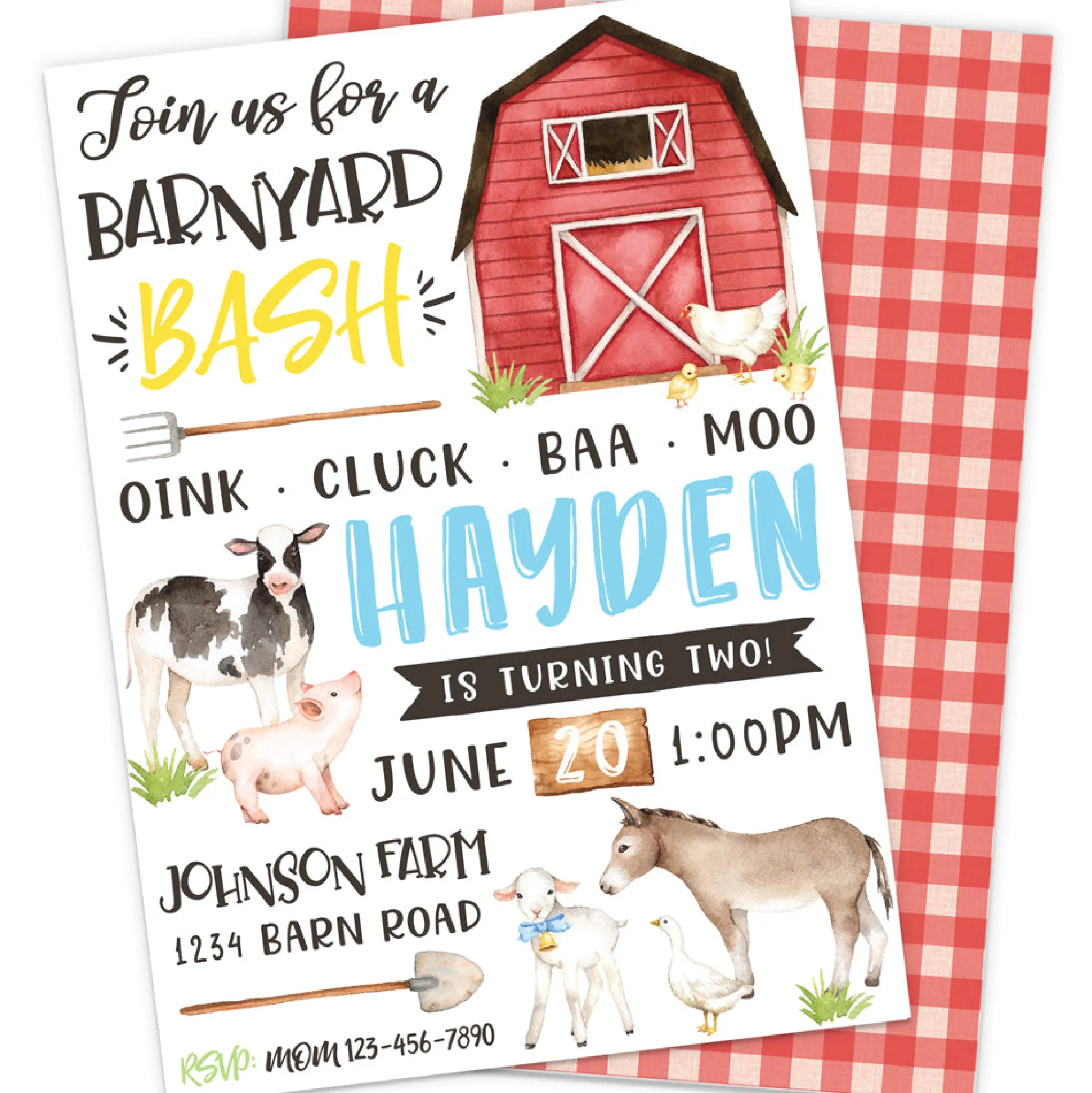 Farm Birthday Party Invitation