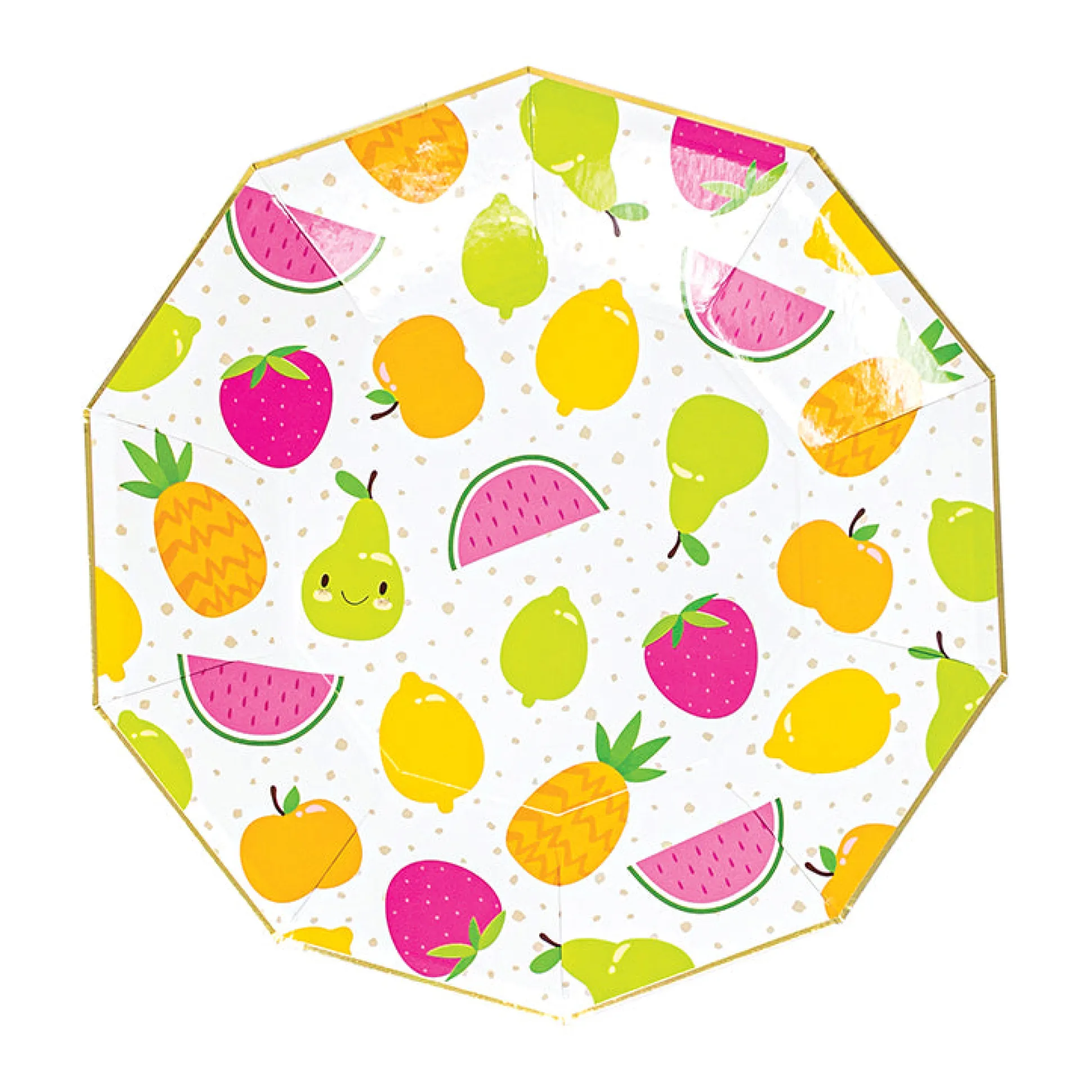 Festive Fruit Dessert Plates 8ct