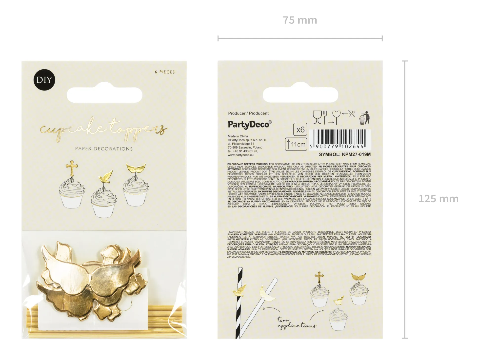 First Communion Cupcake Toppers 6ct