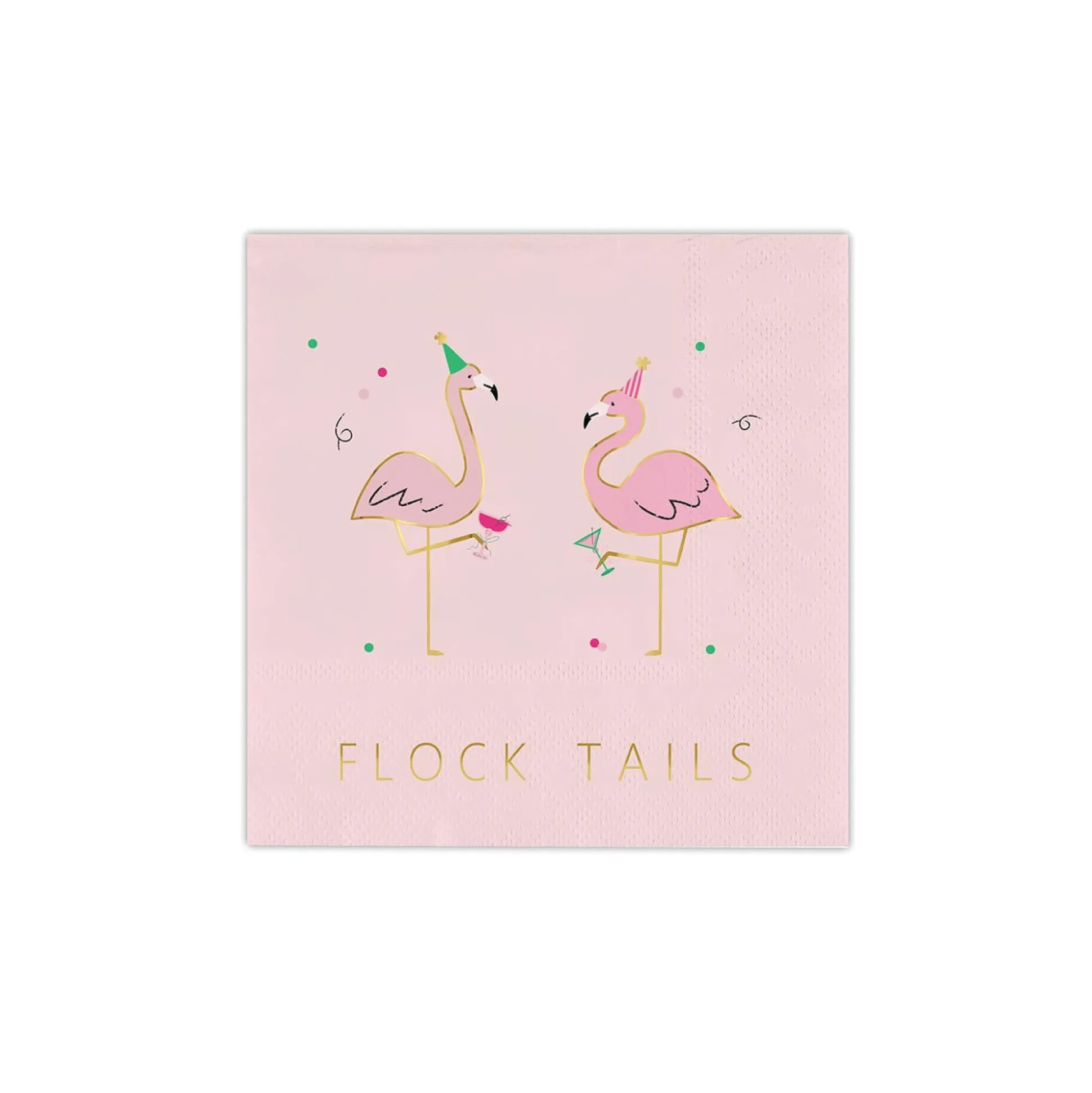Flock Tails Pink Flamingo Dessert Napkins 20ct