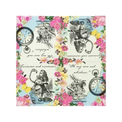 Floral Alice in Wonderland Dessert Napkins 20ct