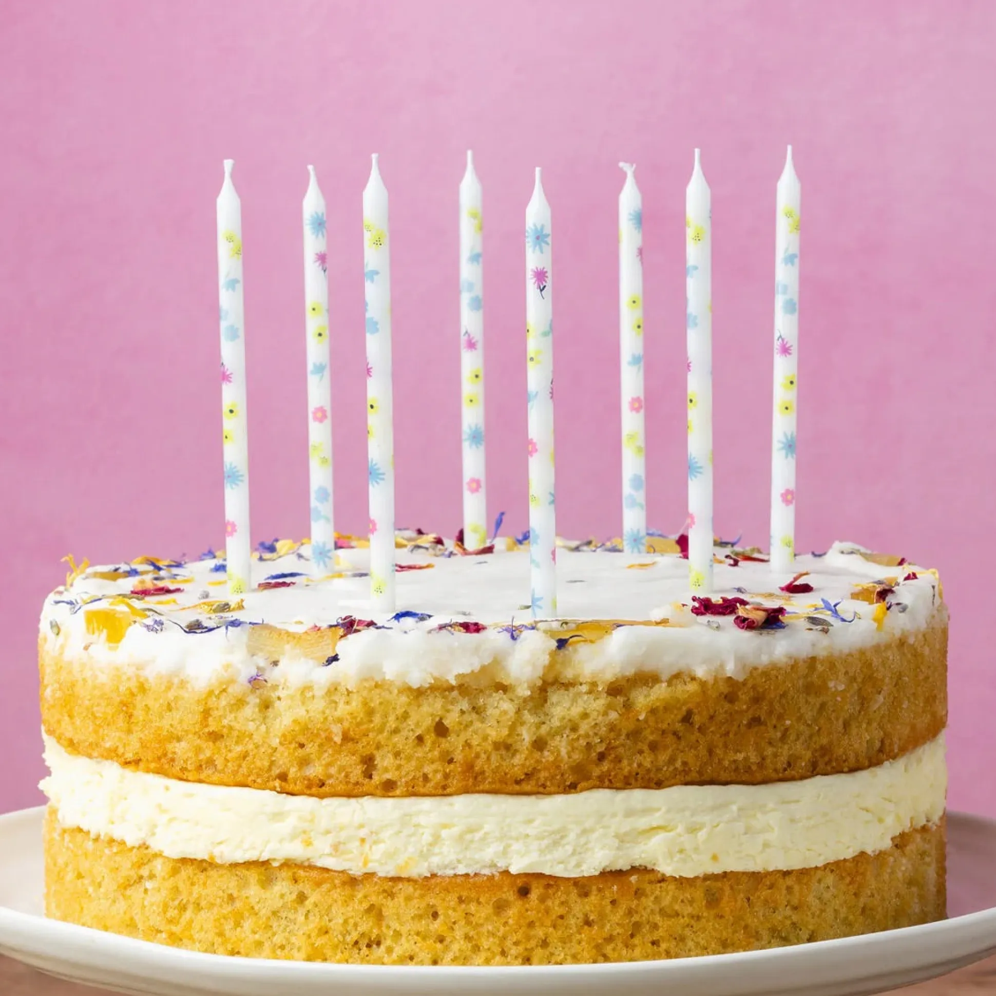 Floral Birthday Candles 16ct