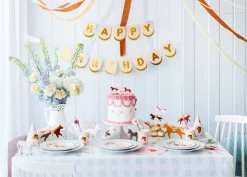 Floral Horse Dessert Plates 6ct