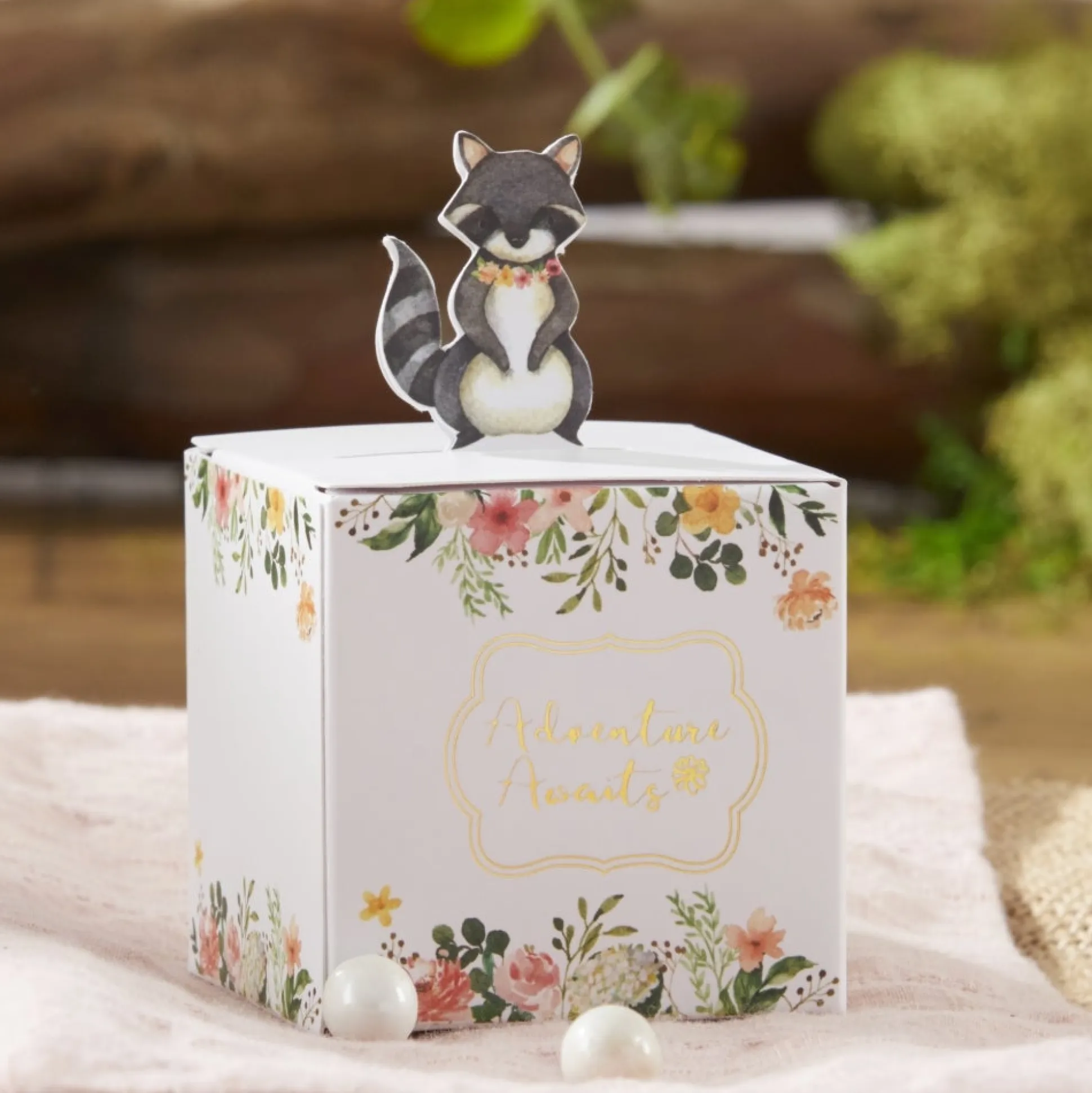 Floral Woodland Baby Favor Boxes 24ct