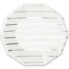 Frenchie Metallic Silver Striped Lunch Plates 8ct