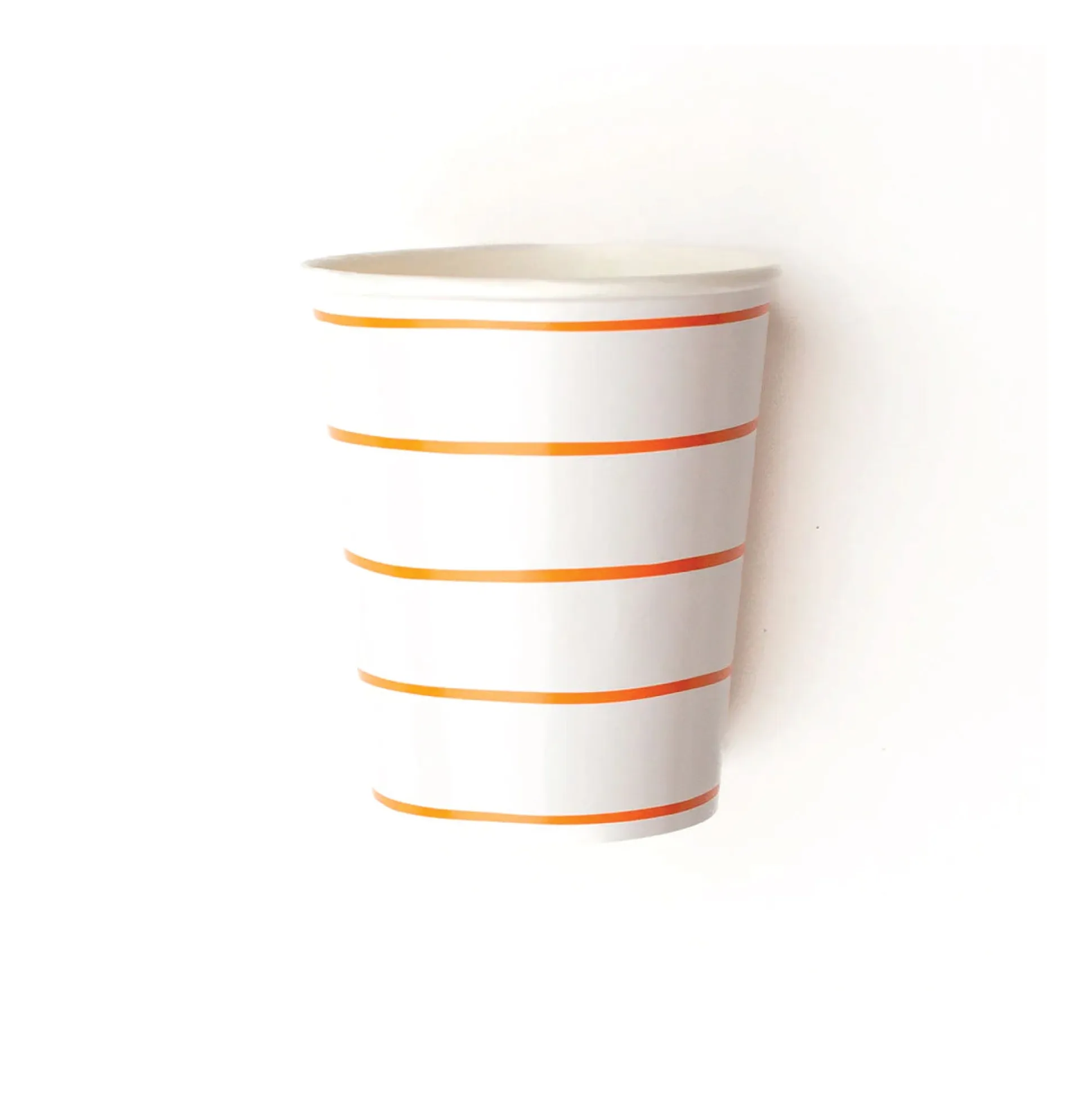 Frenchie Orange Striped Cups 8ct
