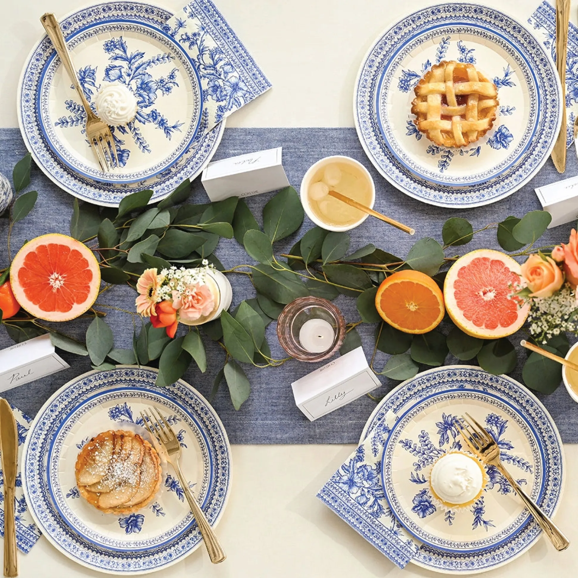 French Toile Lunch Napkins 25ct