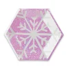Frosted Iridescent Snowflake Dessert Plates 8ct