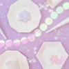 Frosted Iridescent Snowflake Lunch Plates 8ct