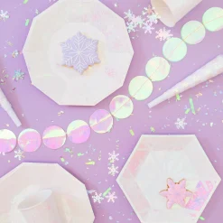 Frosted Iridescent Snowflake Lunch Napkins 16ct