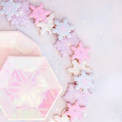 Frosted Iridescent Snowflake Lunch Napkins 16ct