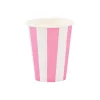 Fuchsia Pink Striped Paper Cups 8ct