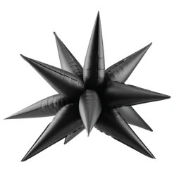Giant Black Starburst Balloon 37in