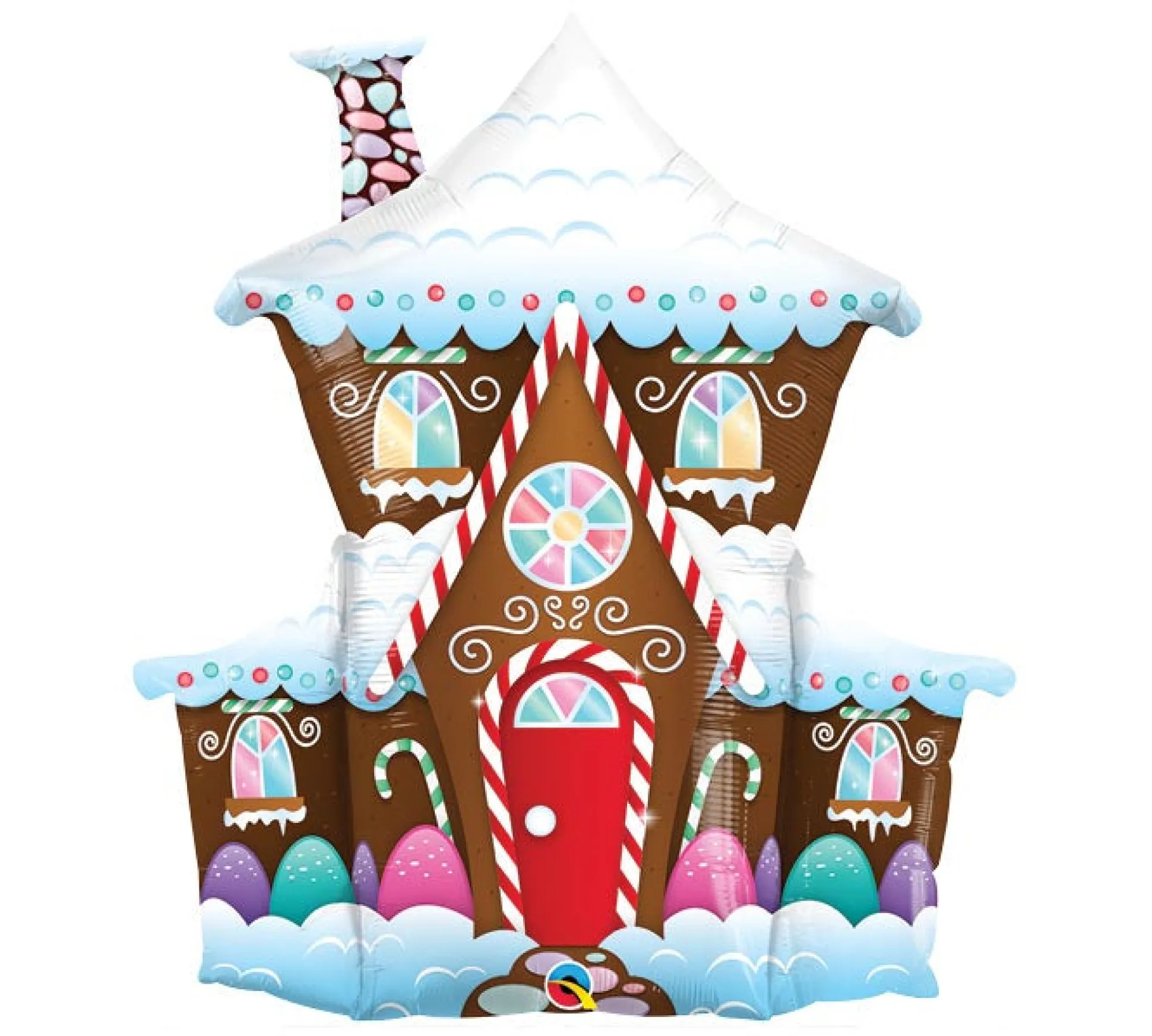 Giant Gingerbread House Foil Balloon 37in
