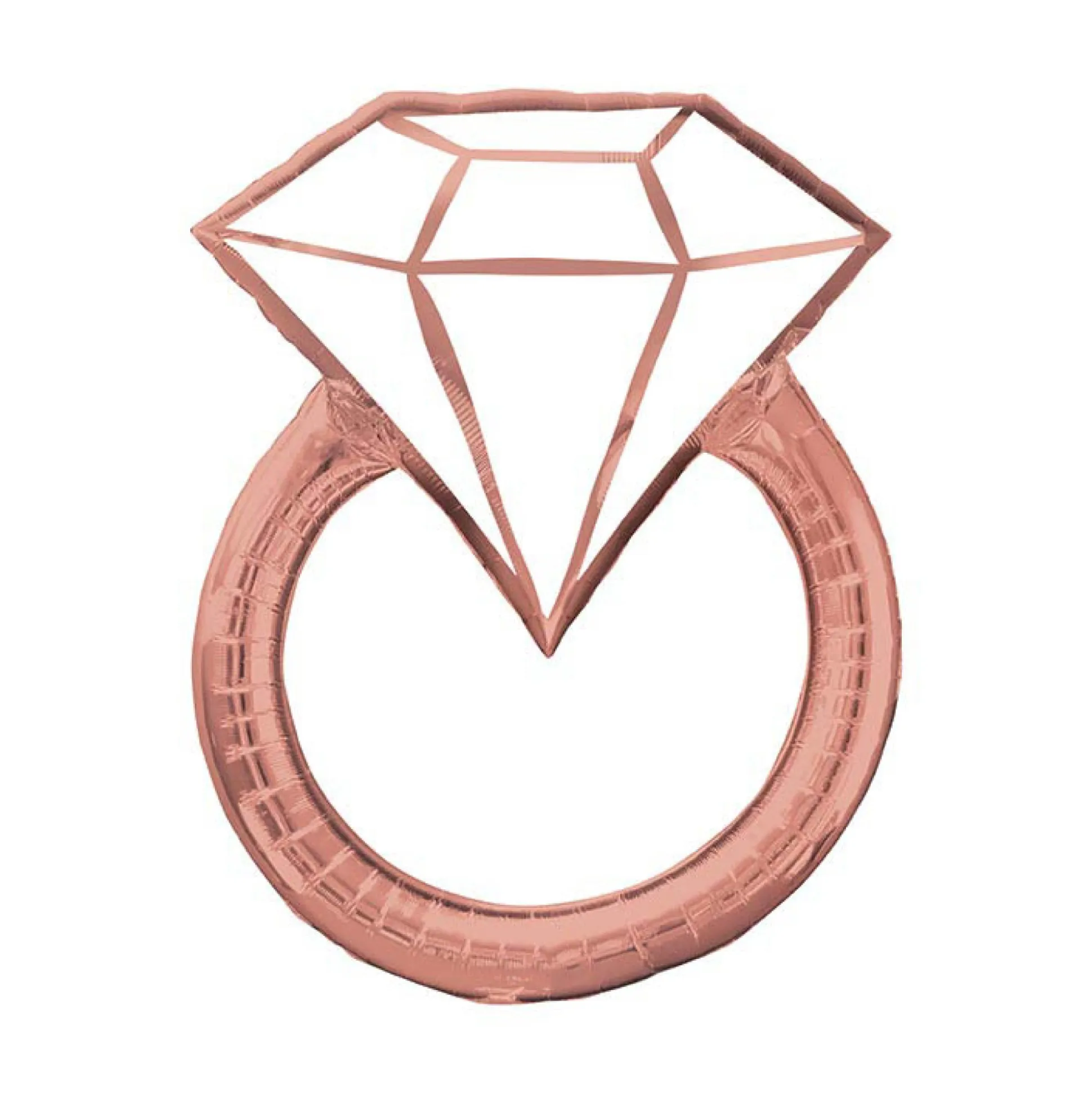 Giant Rose Gold Engagement Ring Balloon 30in