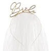 Gold Bride Veil Headband