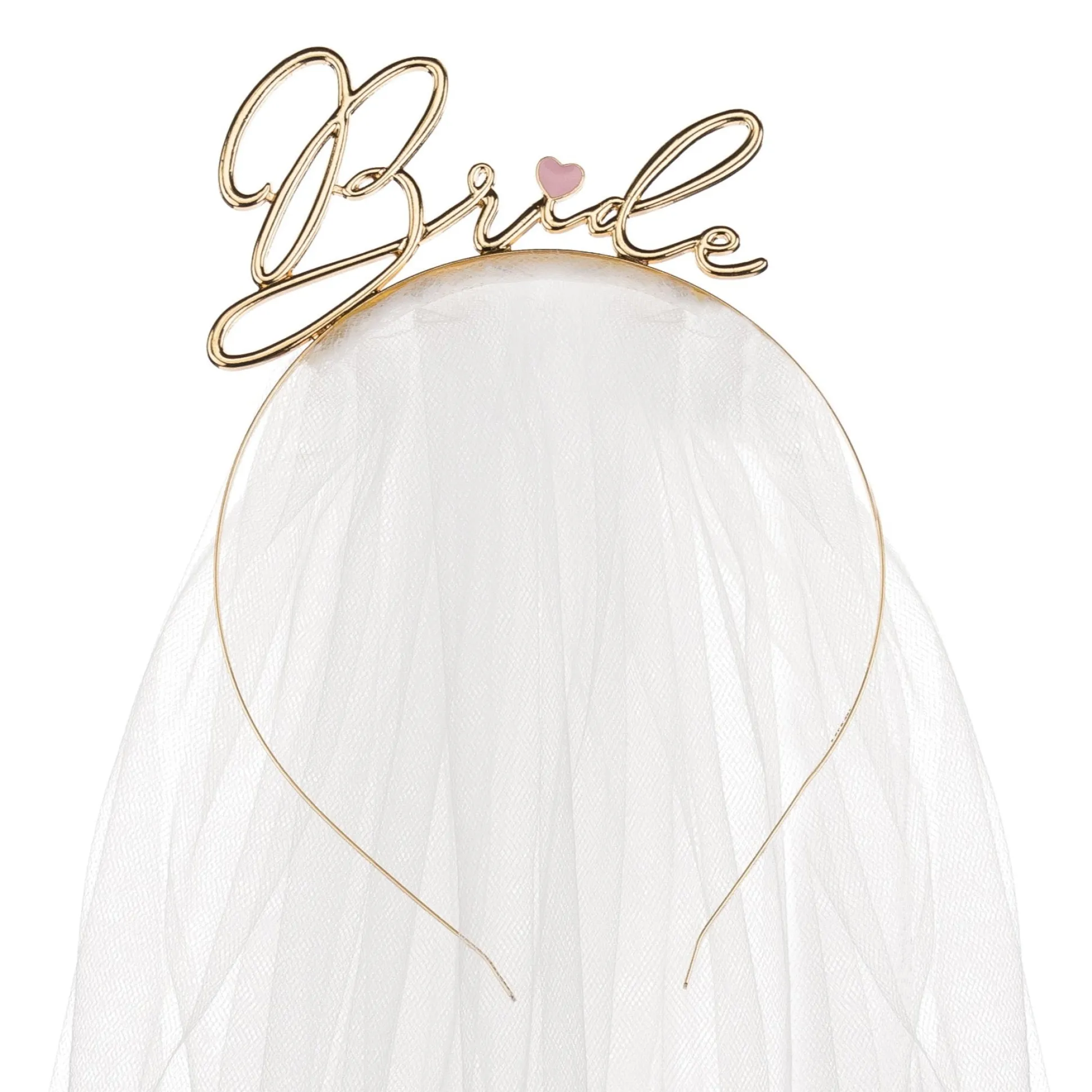 Gold Bride Veil Headband