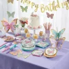 Gold Happy Birthday Butterfly Banner 7ft