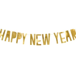Gold Happy New Year Banner 3ft