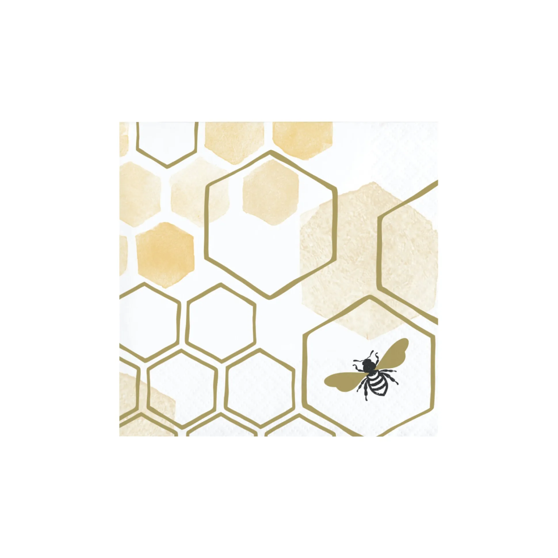 Gold Honeycomb Bee Dessert Napkins 16ct