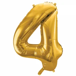 34" Gold Number Balloon 0-9