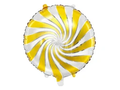 Gold & Silver Swirly Lollipop Foil Balloon 14in